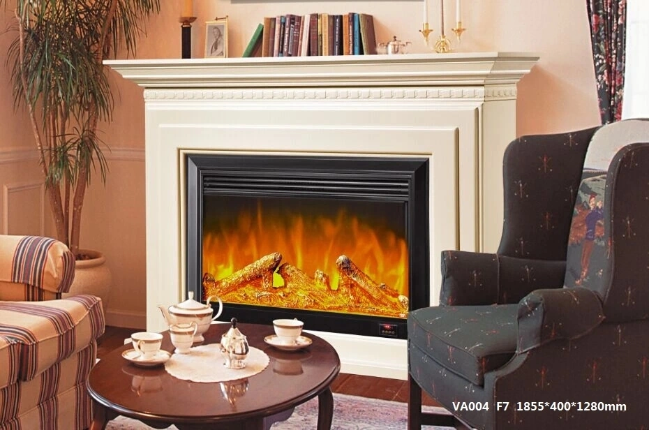 Electric European Style Freestanding Pure White Marble Natural Marble & Limestone High Fireplace