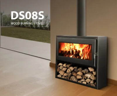 2022 Eco nouveau Design intérieur mur autoportant noir poêle à bois cheminée chauffage domestique avec Protection contre la surchauffe